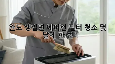 완도 생일면 에어컨 필터 청소, 몇 달에 한 번?